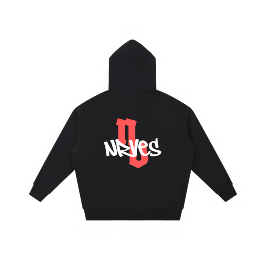 nrves black hoodie